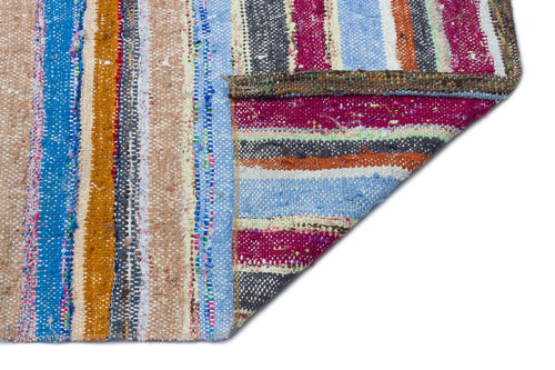Girit Bej Çizgili Yün El Dokuma Halısı 160 x 347 Apex Unique