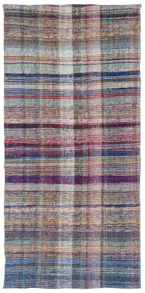 Girit Bej Çizgili Yün El Dokuma Halısı 162 x 341 Apex Unique