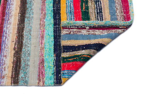 Girit Bej Çizgili Yün El Dokuma Halısı 148 x 305 Apex Unique