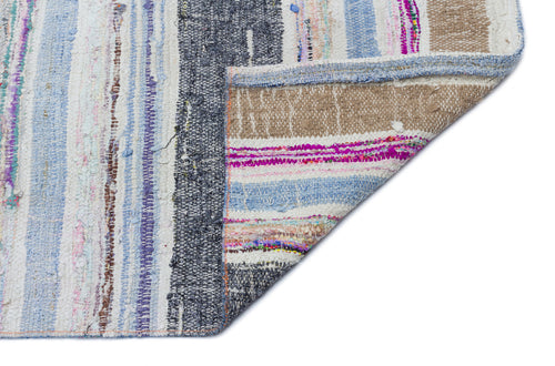 Girit Bej Çizgili Yün El Dokuma Halısı 124 x 340 Apex Unique