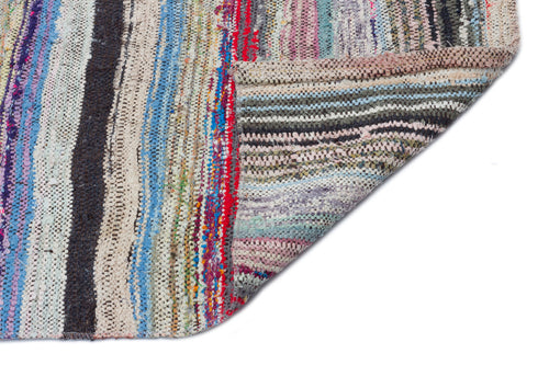 Girit Bej Çizgili Yün El Dokuma Halısı 139 x 370 Apex Unique