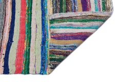 Girit Bej Çizgili Yün El Dokuma Halısı 165 x 303 Apex Unique