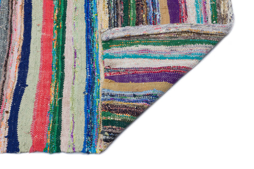 Girit Bej Çizgili Yün El Dokuma Halısı 165 x 303 Apex Unique