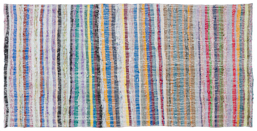 Girit Bej Çizgili Yün El Dokuma Halısı 146 x 300 Apex Unique