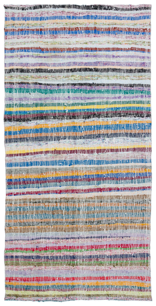 Girit Bej Çizgili Yün El Dokuma Halısı 146 x 300 Apex Unique