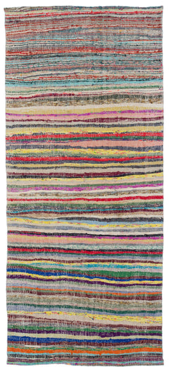 Girit Bej Çizgili Yün El Dokuma Halısı 147 x 338 Apex Unique
