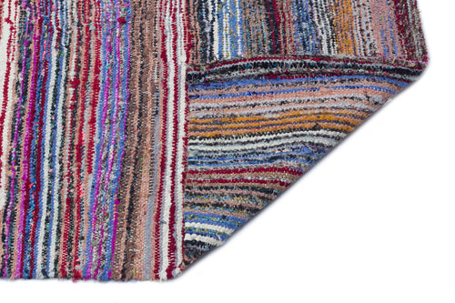 Girit Bej Çizgili Yün El Dokuma Halısı 135 x 332 Apex Unique