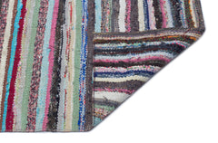 Girit Bej Çizgili Yün El Dokuma Halısı 142 x 341 Apex Unique