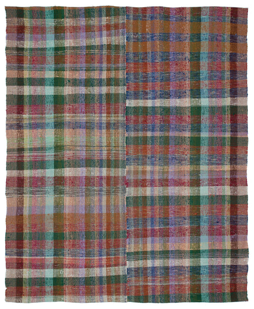 Girit Bej Çizgili Yün El Dokuma Halısı 237 x 282 Apex Unique