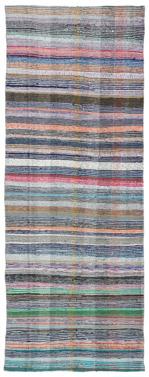 Girit Bej Çizgili Yün El Dokuma Halısı 128 x 335 Apex Unique