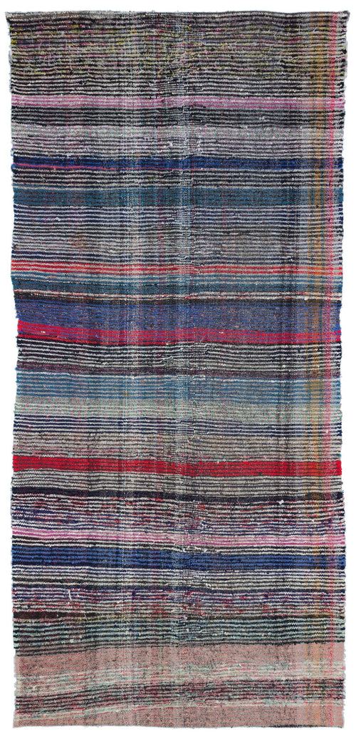 Girit Bej Çizgili Yün El Dokuma Halısı 149 x 313 Apex Unique