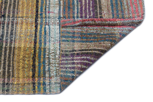 Girit Bej Çizgili Yün El Dokuma Halısı 155 x 340 Apex Unique