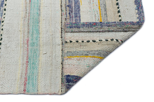 Girit Bej Çizgili Yün El Dokuma Halısı 195 x 298 Apex Unique