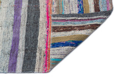 Girit Bej Çizgili Yün El Dokuma Halısı 121 x 333 Apex Unique