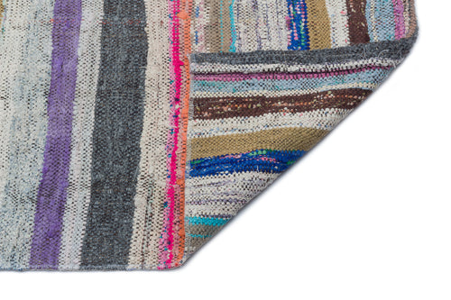 Girit Bej Çizgili Yün El Dokuma Halısı 121 x 333 Apex Unique