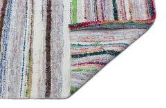Girit Bej Çizgili Yün El Dokuma Halısı 202 x 308 Apex Unique