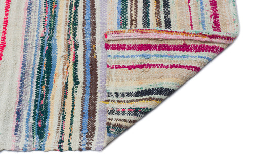 Girit Bej Çizgili Yün El Dokuma Halısı 153 x 330 Apex Unique