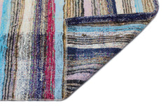 Girit Bej Çizgili Yün El Dokuma Halısı 144 x 357 Apex Unique