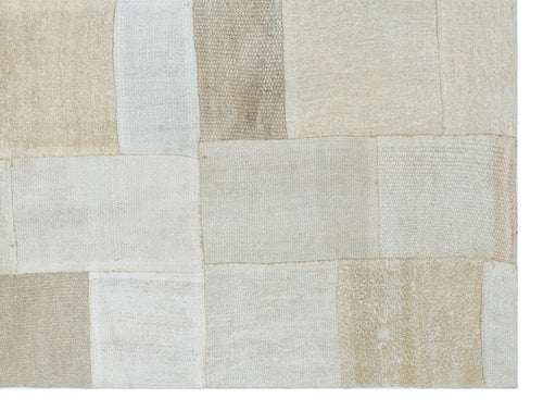 Teselya Bej Patchwork Yün El Dokuma Halısı 151 x 202 Apex Unique