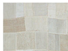 Teselya Bej Patchwork Yün El Dokuma Halısı 151 x 202 Apex Unique