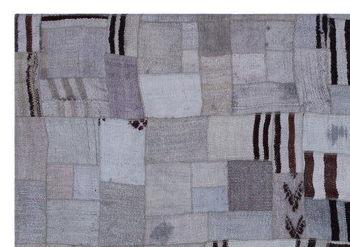 Teselya Mor Patchwork Yün El Dokuma Halısı 162 x 230 Apex Unique