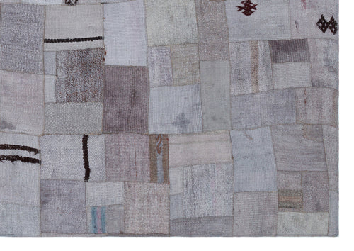 Teselya Mor Patchwork Yün El Dokuma Halısı 160 x 230 Apex Unique