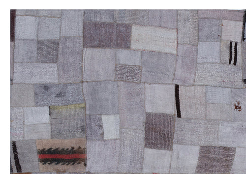 Teselya Mor Patchwork Yün El Dokuma Halısı 160 x 230 Apex Unique