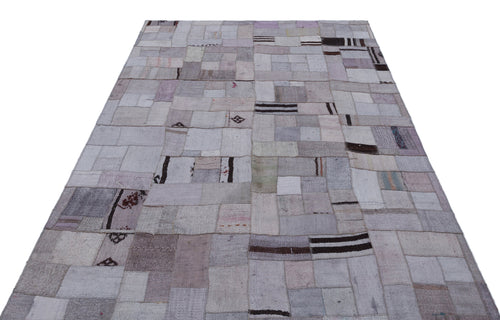 Teselya Mavi Patchwork Yün El Dokuma Halısı 160 x 230 Apex Unique