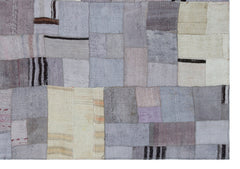 Teselya Mor Patchwork Yün El Dokuma Halısı 160 x 230 Apex Unique