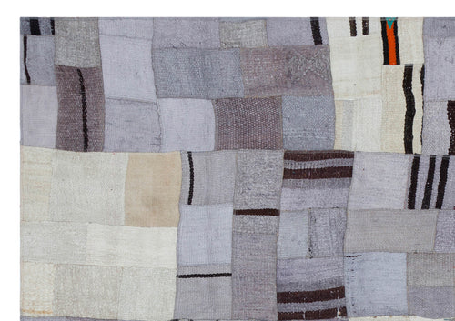Teselya Mor Patchwork Yün El Dokuma Halısı 160 x 230 Apex Unique