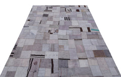 Teselya Mavi Patchwork Yün El Dokuma Halısı 160 x 230 Apex Unique