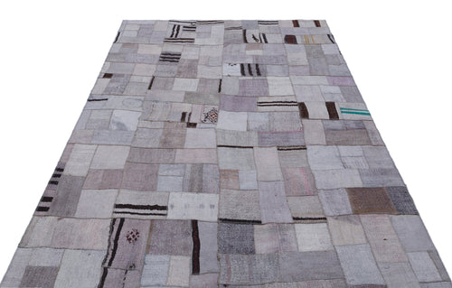 Teselya Mavi Patchwork Yün El Dokuma Halısı 160 x 230 Apex Unique