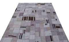 Teselya Mor Patchwork Yün El Dokuma Halısı 160 x 230 Apex Unique