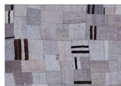 Teselya Mor Patchwork Yün El Dokuma Halısı 160 x 230 Apex Unique