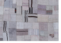 Teselya Mor Patchwork Yün El Dokuma Halısı 162 x 230 Apex Unique
