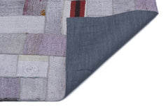 Teselya Mor Patchwork Yün El Dokuma Halısı 160 x 230 Apex Unique