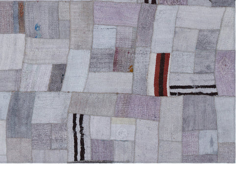 Teselya Mor Patchwork Yün El Dokuma Halısı 160 x 230 Apex Unique
