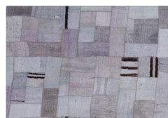 Teselya Mor Patchwork Yün El Dokuma Halısı 160 x 230 Apex Unique