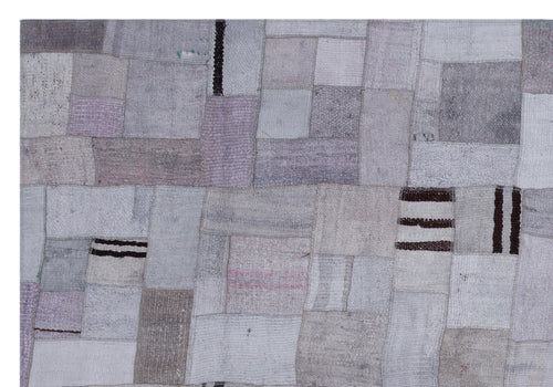 Teselya Mor Patchwork Yün El Dokuma Halısı 160 x 230 Apex Unique