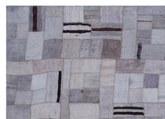 Teselya Mor Patchwork Yün El Dokuma Halısı 170 x 238 Apex Unique