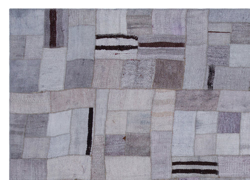 Teselya Mor Patchwork Yün El Dokuma Halısı 170 x 238 Apex Unique