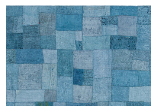 Teselya Mavi Patchwork Yün El Dokuma Halısı 160 x 230 Apex Unique