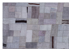 Teselya Mor Patchwork Yün El Dokuma Halısı 170 x 237 Apex Unique