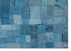 Teselya Mavi Patchwork Yün El Dokuma Halısı 160 x 225 Apex Unique