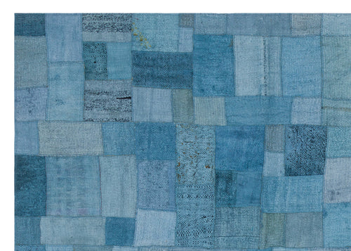 Teselya Mavi Patchwork Yün El Dokuma Halısı 160 x 225 Apex Unique