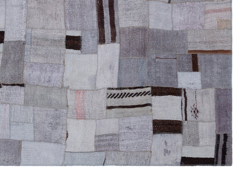 Teselya Mor Patchwork Yün El Dokuma Halısı 170 x 237 Apex Unique