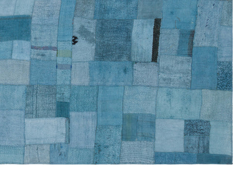 Teselya Mavi Patchwork Yün El Dokuma Halısı 160 x 224 Apex Unique