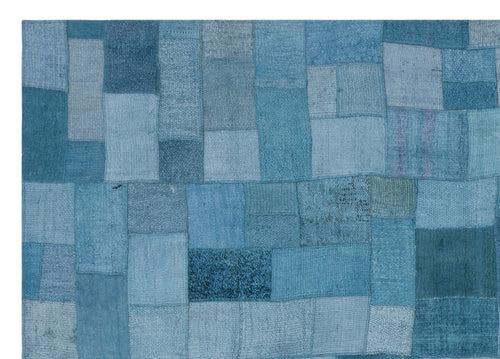 Teselya Mavi Patchwork Yün El Dokuma Halısı 160 x 224 Apex Unique