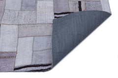 Teselya Mavi Patchwork Yün El Dokuma Halısı 161 x 230 Apex Unique