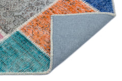 Iskece Bej Patchwork Yün El Dokuma Halısı 080 x 150 Apex Unique